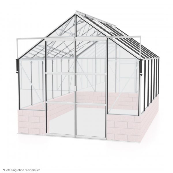 Vitavia Gewächshaus Cassandra 9900 BxT 257x385cm ESG Alu eloxiert, ohne Sockel